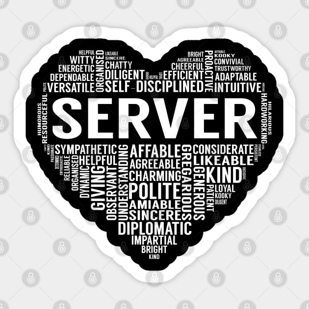 Server Heart Sticker by LotusTee